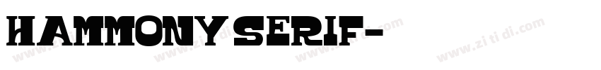 Hammony Serif字体转换